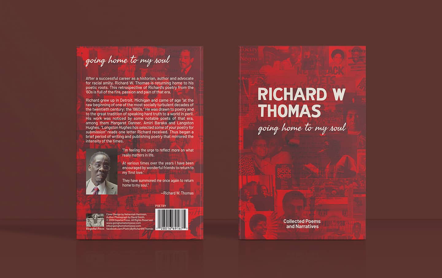 Two books showing front and back covers